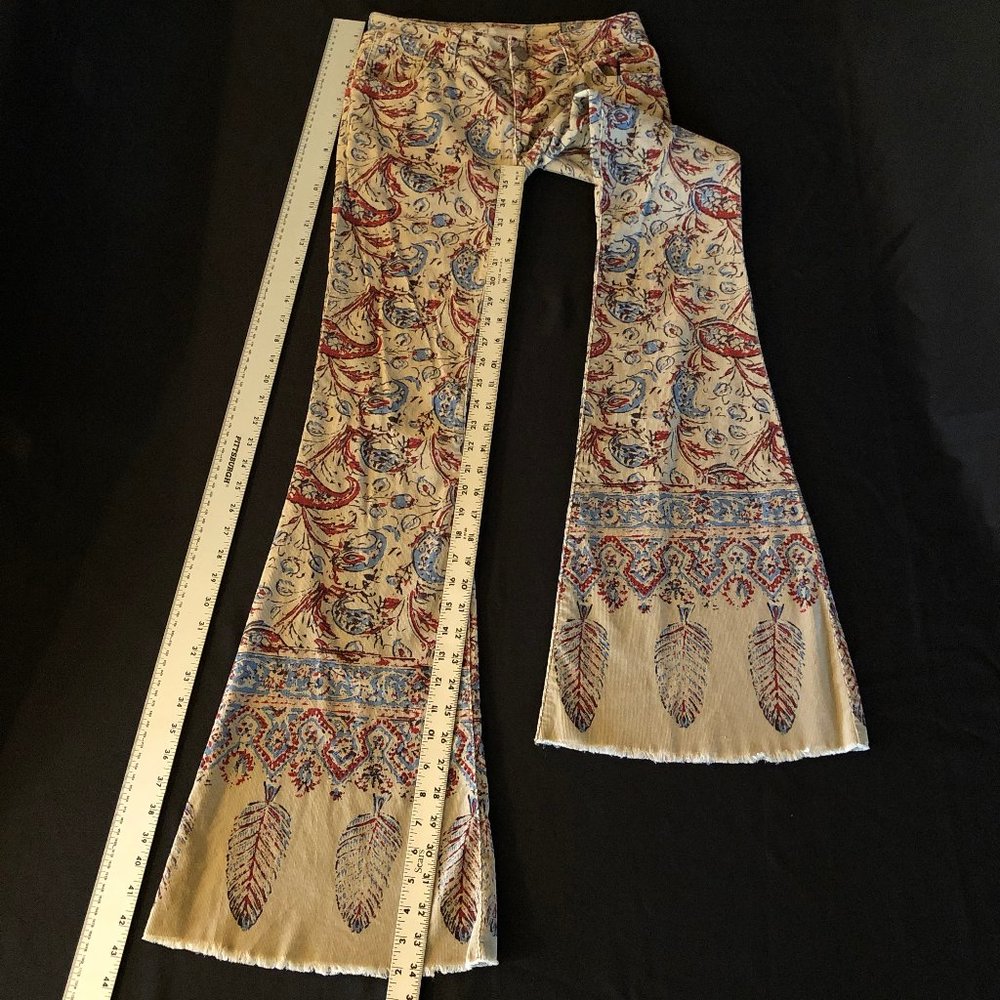 Free People New Delhi Border Flare Corduroy Size 24 - Picture 8 of 13